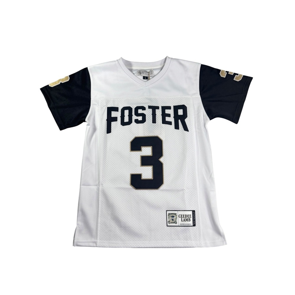 Authentic Classics CeeDee Lamb Foster High School Jersey Youth L White NWT
